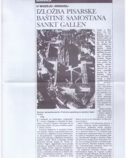 Izložba Pisarske baštine samostana Sant Galen